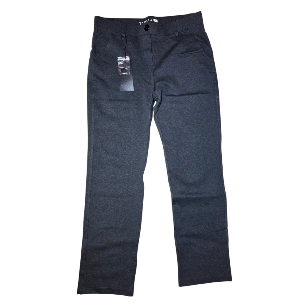 Tapata Dark Gray Dress Pants Stretch Straight Pull On Mid Rise‎ M NWT (29x29)